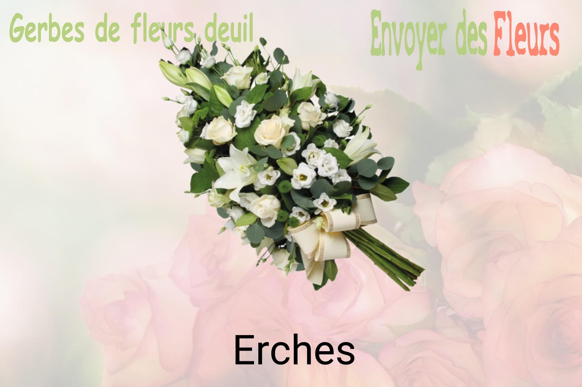 Gerbe de fleurs de deuil livrée à Erches